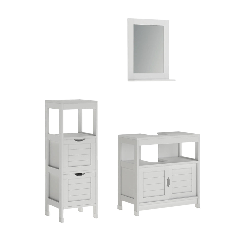 Vicco Set di mobili da bagno Bianco 3 parti