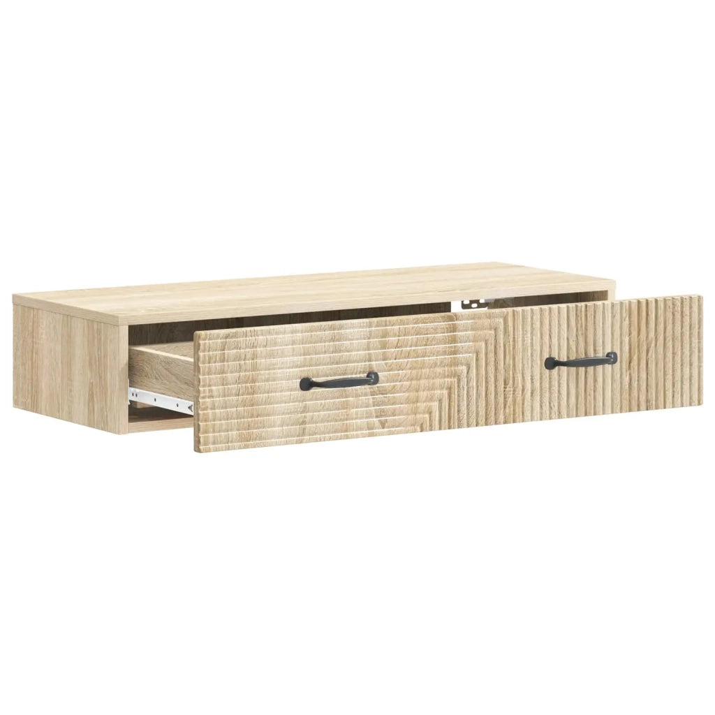 Tavolino da Parete Laterale | Tavolo laterale | Tavolino Rovere Sonoma 87,5 x 34,5 x 17 cm