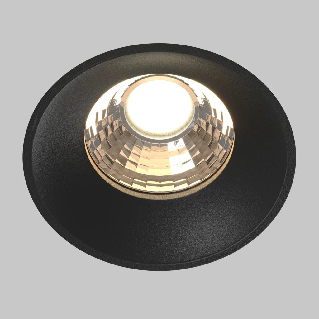 Maytoni Lampada da incasso Round 1 luce LED integrato nero alluminio