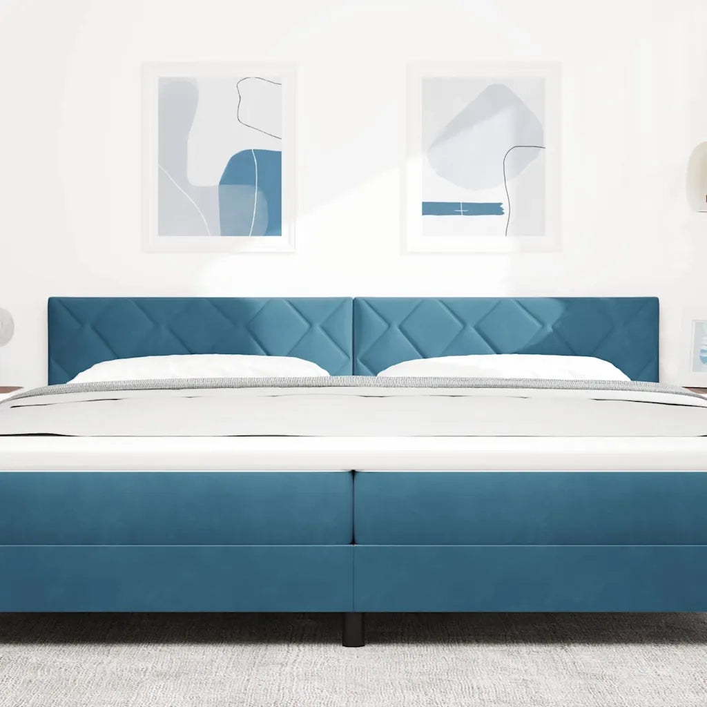 Testiera | Testata LED Blu Scuro 200 cm Velluto