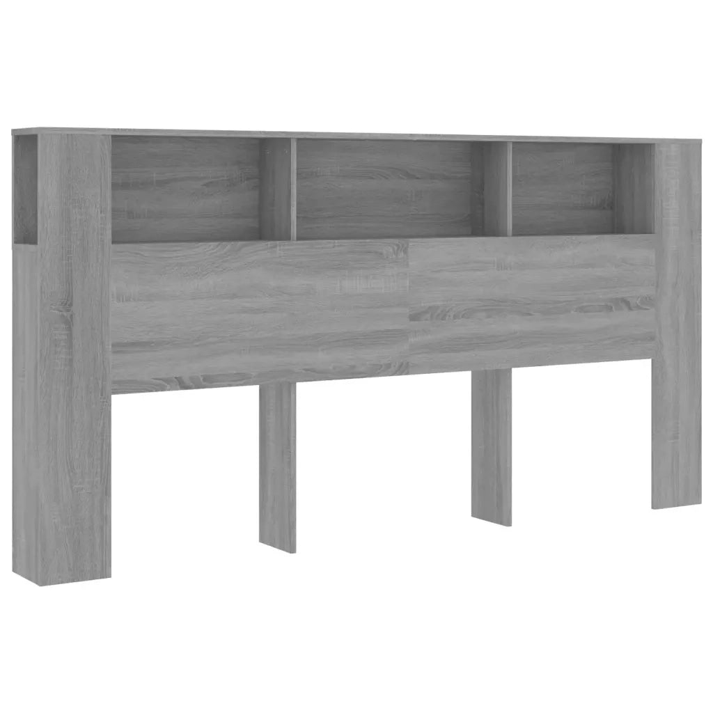 Testiera | Testata con Contenitore Grigio Sonoma 200x18,5x104,5 cm