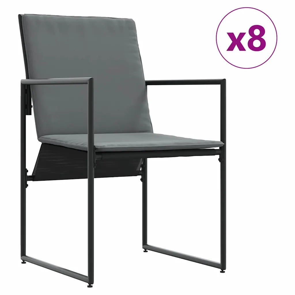 Set da Pranzo per Giardino 13 pcs Nero Acciaio 3335865
