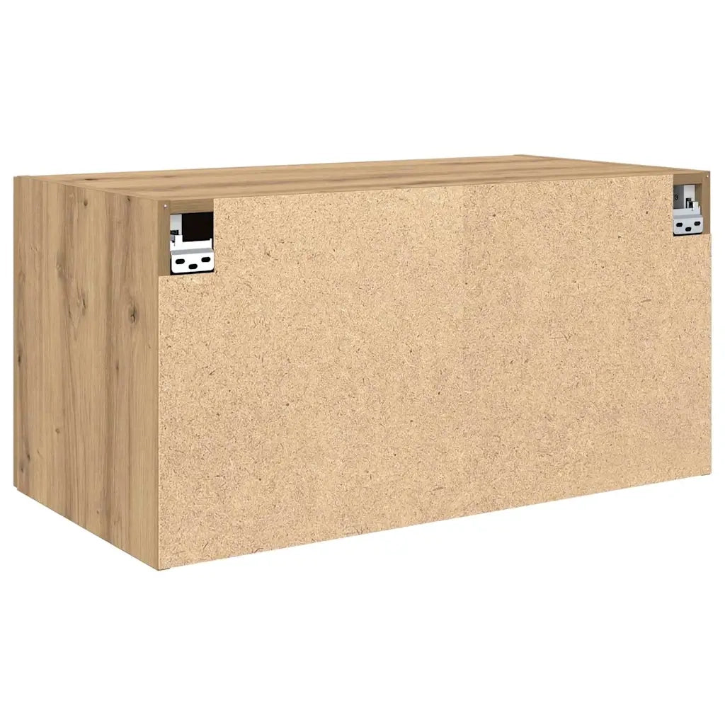 Armadietto a Muro | Mobile a Parete rovere artigianale 80 x 42.5 x 40 cm
