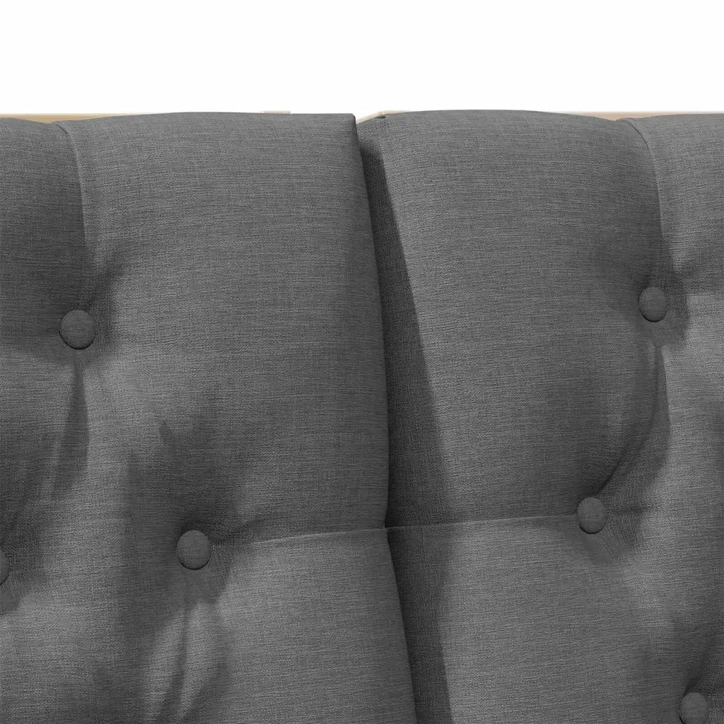 Testiera | Testata imbottita Grigio scuro 200 cm Pino massello