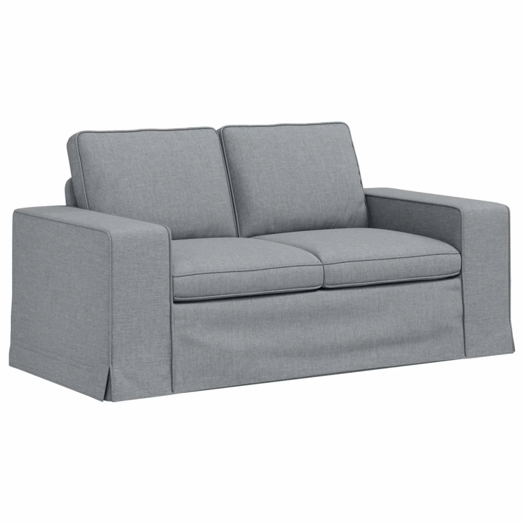 Divano 2 pcs Grigio chiaro 182 x 80 x 82 cm Tessuto