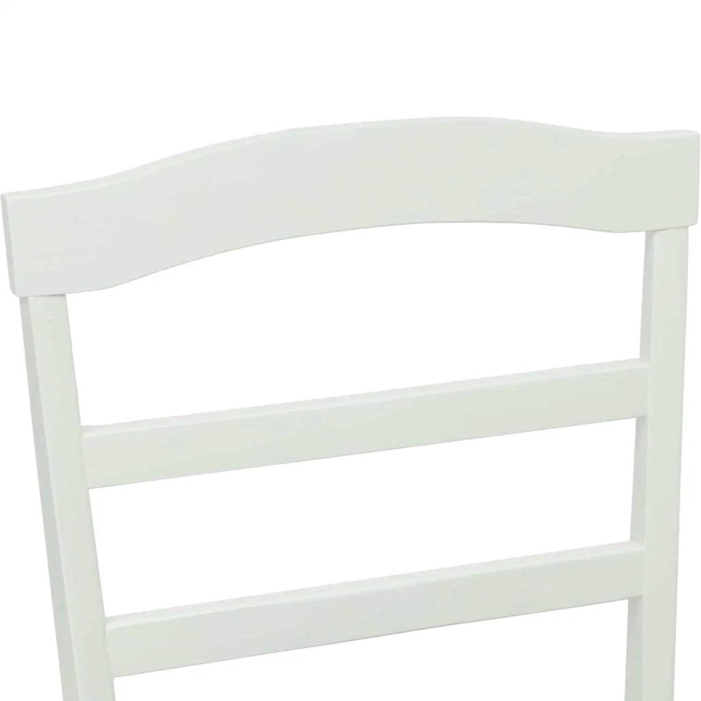 Sedia da pranzo 2 pcs Bianco e Grigio Legno di gomma solido 42020496