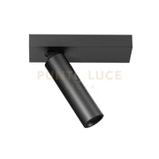 GFA1471H- SPOT FARETTO ORIENTABILE 1 LUCE ATTACCO LED 2700K 500LM 7W NERO SATINATO D.3,5CM ATTACCO 14X4,5CM
