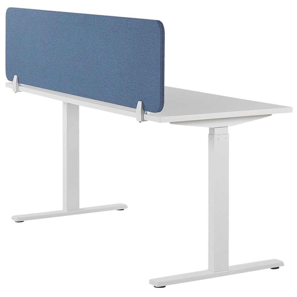 Pannello Divisorio Blu Fonoassorbente 160 x 40 cm in Plastica PET per Scrivania