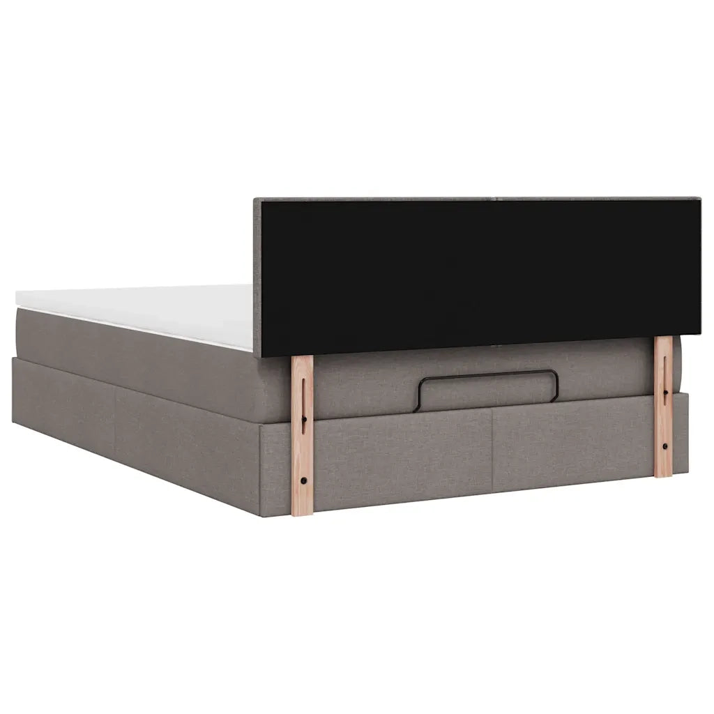 Pouf Letto con Materasso Tortora 140x190 cm in Tessuto 3311377