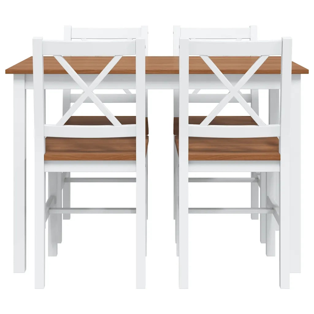Set da Pranzo 5 pz Marrone e Bianco CFW8203278
