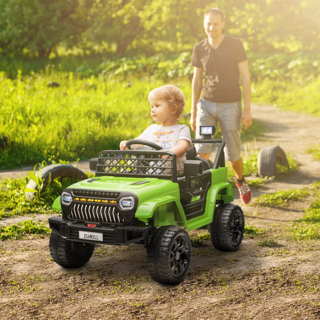 Automobile Elettrica per Bambini ¨C zephmum ¨C Verde, Telecomando, Batteria 12V