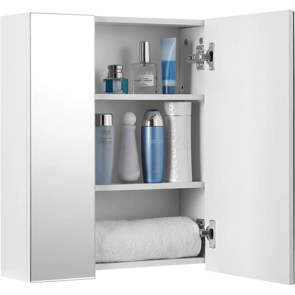 Mobiletto pensile da bagno con 3 ante a specchio