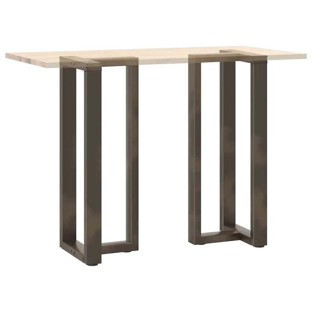 Gambe per tavolo da bar a forma di T 2 pz nere 40x35x(100-101) cm in acciaio 4013087