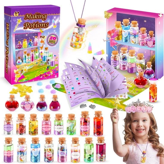 Set di attività creativa - Regalo per bambine - Set di attività per ragazze - Bevande magiche - Giocattoli per bambine - Oggetti magici - Inclusa guida per attività - Materiale per attività