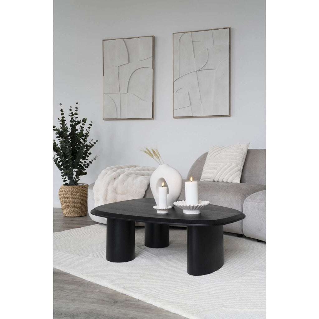 Tappeto Rettangolare Pune, Bianco, Poliestere, 160x230x1 cm