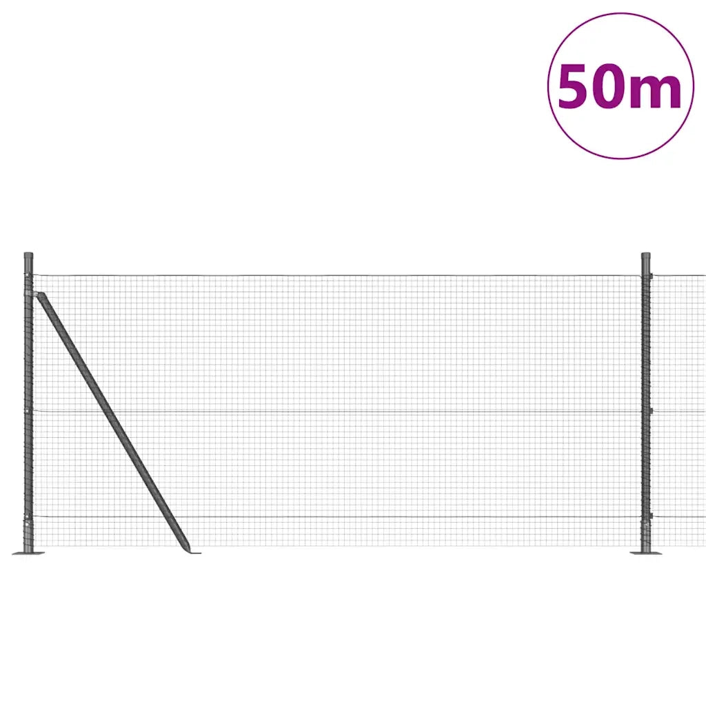 Palo della recinzione Grigio 100 x 0,8 m (maglia 19 x 19 mm)