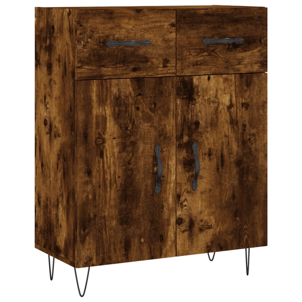 Credenza | Madia | Buffet da pranzo | Armadio da pranzo Rovere Fumo 69,5x34x180 cm in Legno Multistrato