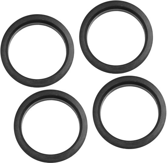 Naafringen centrali 4 pezzi - Dimensioni 73,1/60,1 mm - Precisamente realizzate - Forma di adattamento precisa - Eliminazione delle vibrazioni di sterzo - Profondità 10 mm - Aste a gomiti