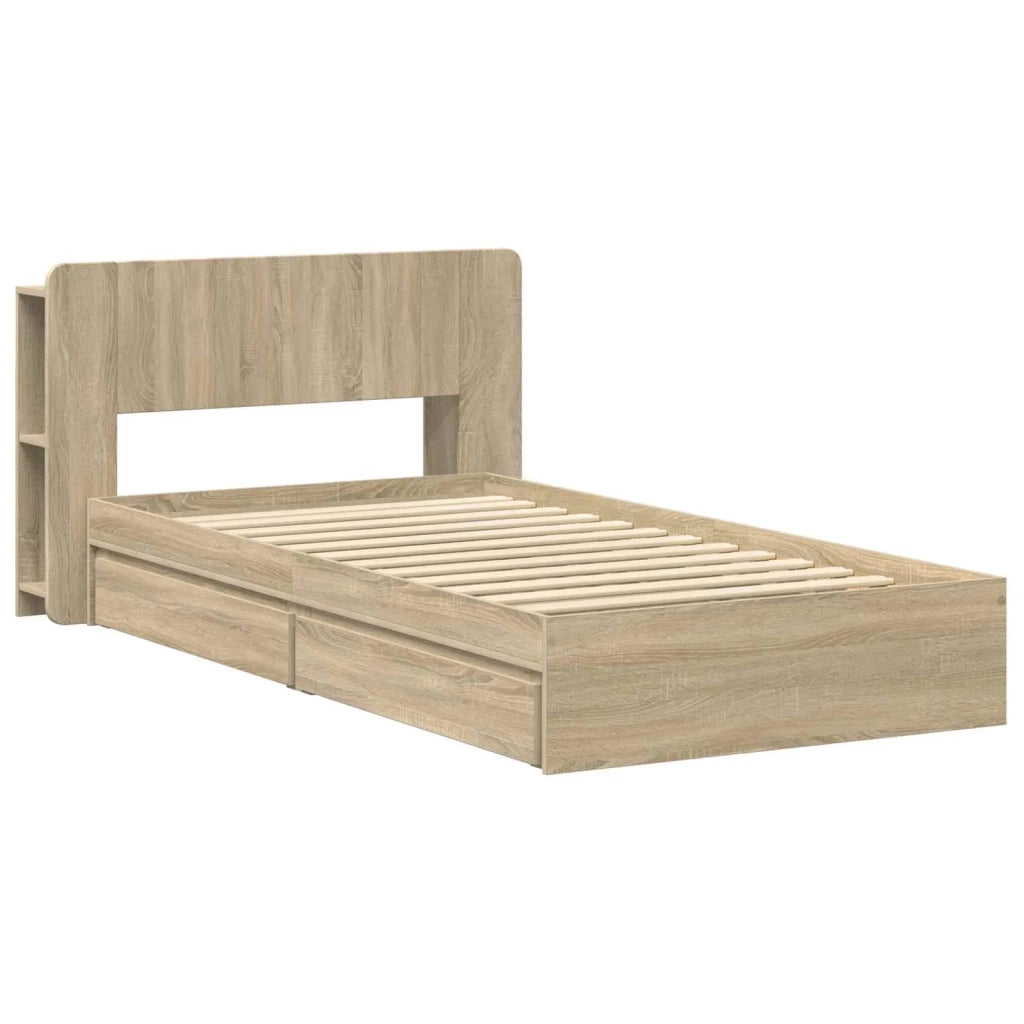 Telaio del letto con storage Rovere Sonoma 90 x 200 cm 3433555