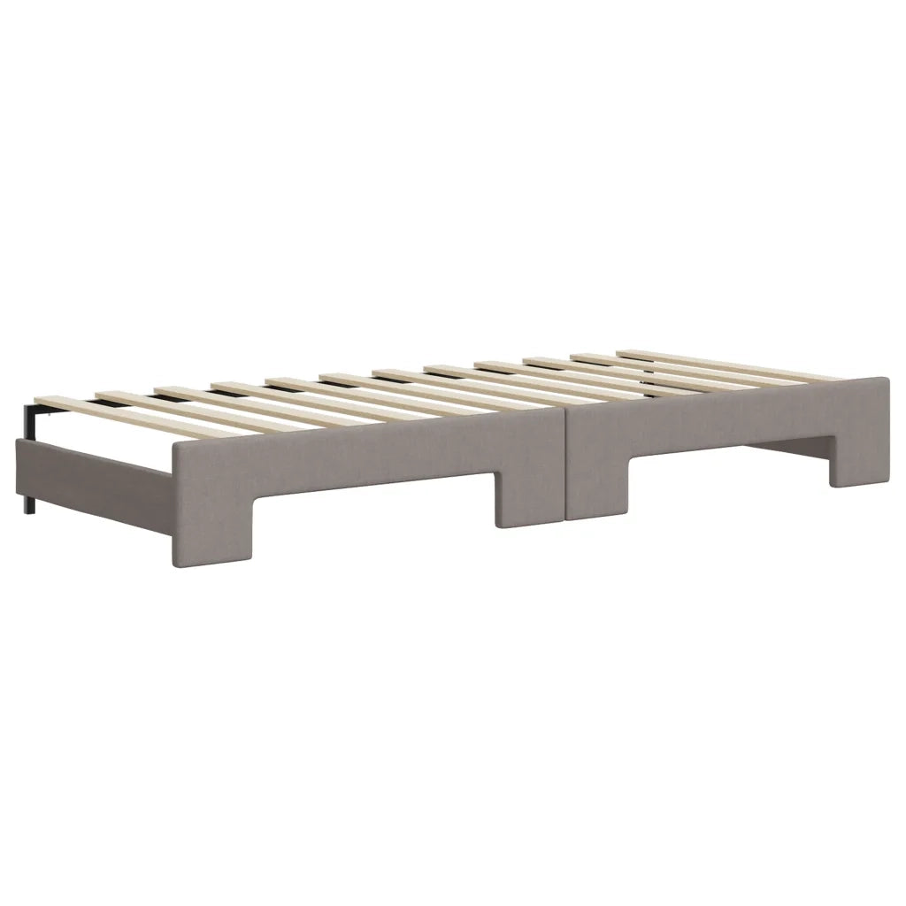 Divano Letto con Letto Estraibile Tortora 80x200 cm Tessuto 3196814