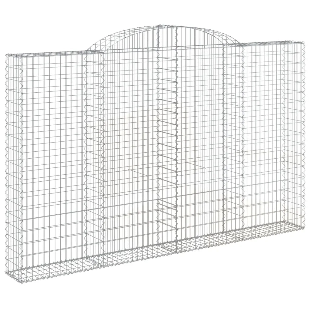 Cesti Gabbioni ad Arco 2 pz 300x30x180/200 cm Ferro Zincato 3146593