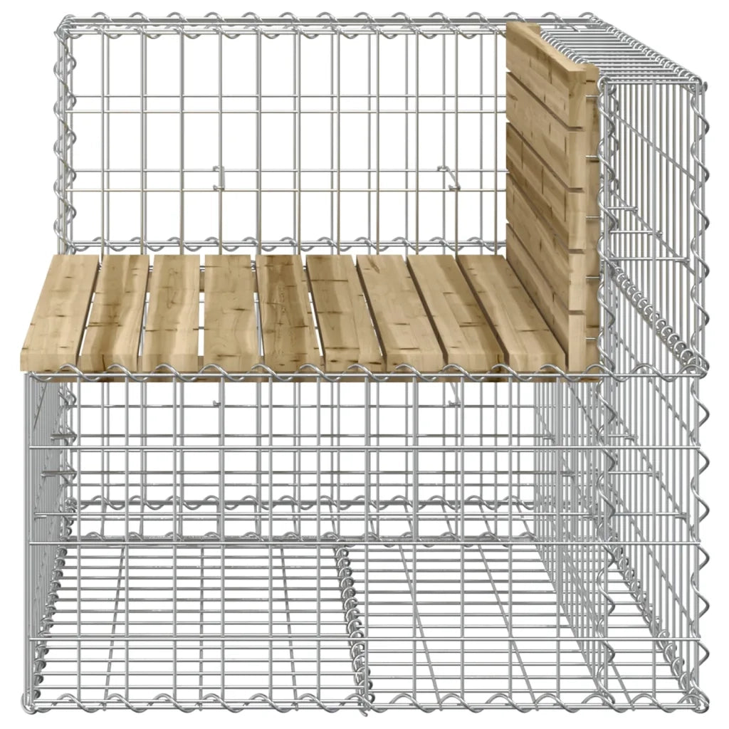 Panca da Giardino Design Gabbione 92x71x65,5 cm Pino Impregnato 834382
