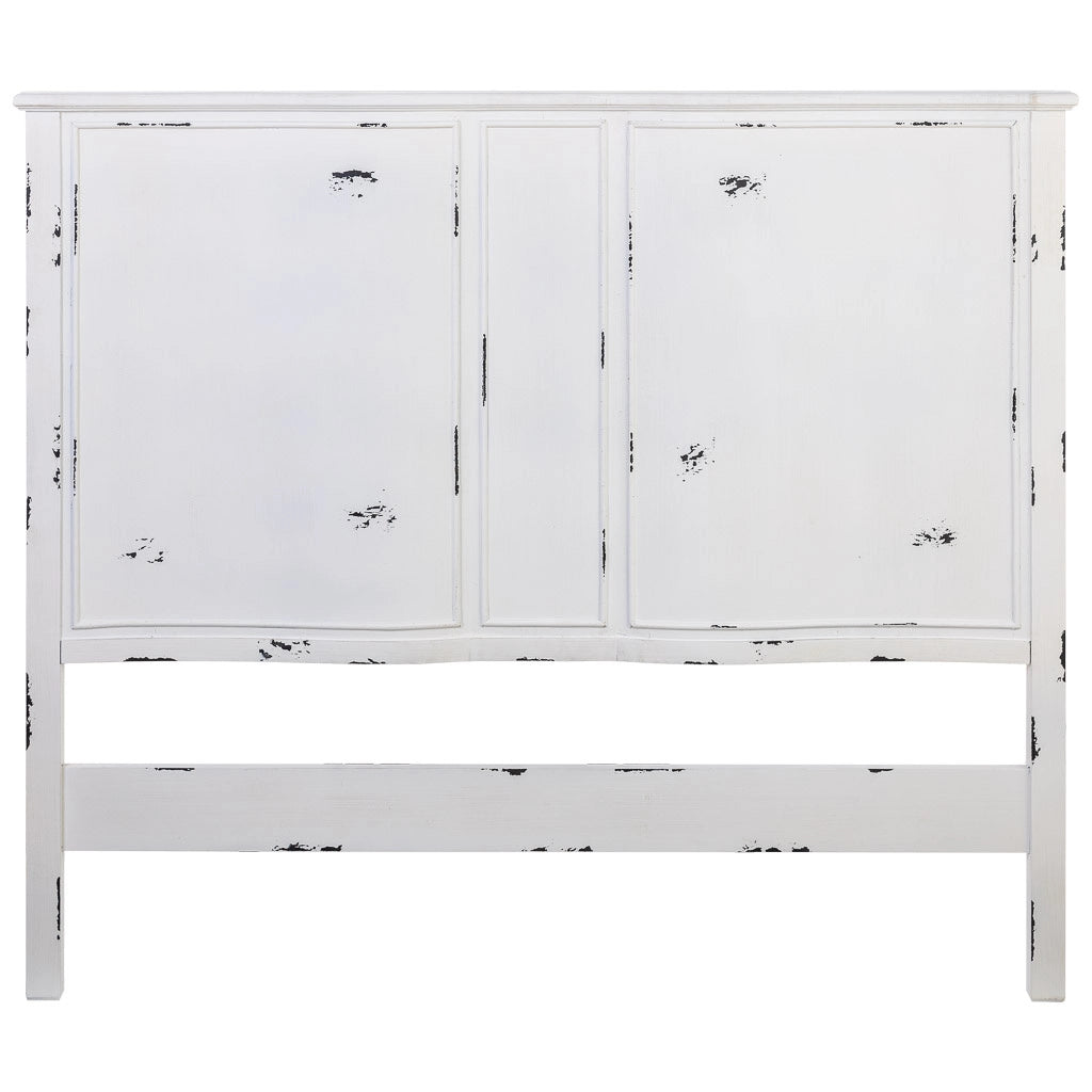 Testiera in legno bianco, 150x6x130h cm