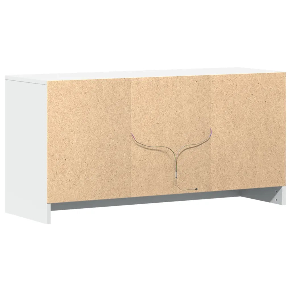 Mobile TV | Armadietto TV | Mobile Porta TV con LED Bianco 100x34x50 cm in Truciolato