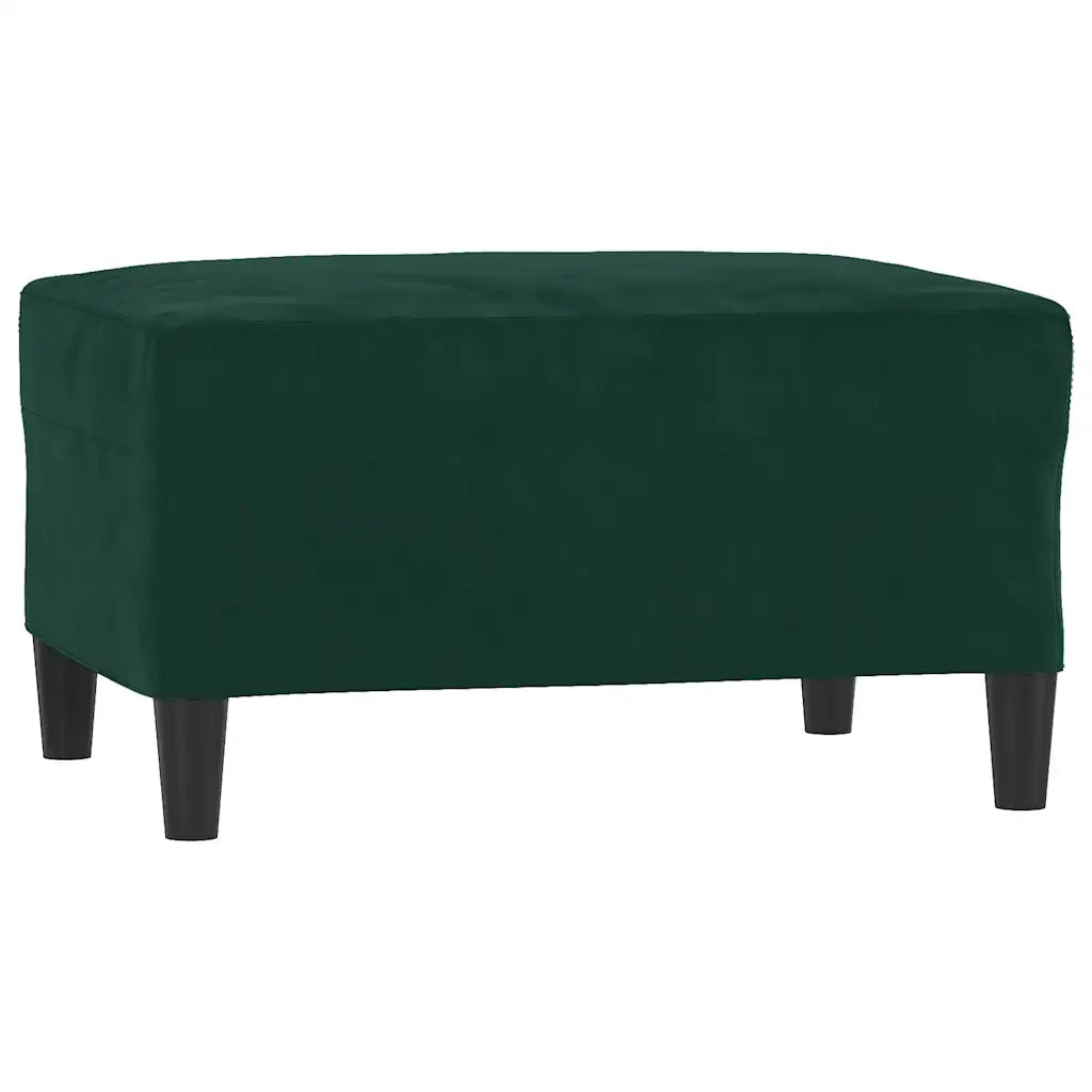 Set di Divani 3 pz con Cuscini Verde scuro in Velluto