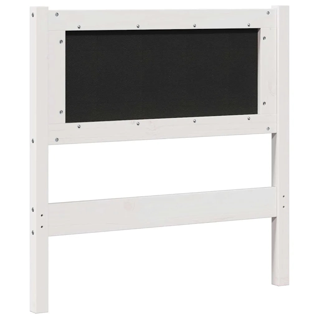 Testiera | Testata imbottita con Testiera | Testata Bianco 75 cm Pino massello