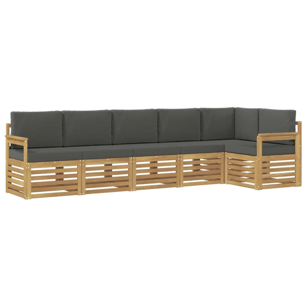 Set di divani da esterno 6 pcs Bianco e Antracite 3391902