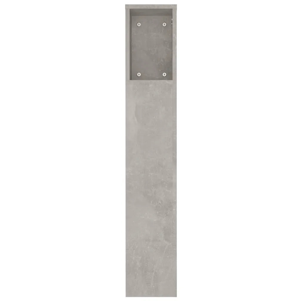 Testiera con Scomparti Grigio Cemento 180x18,5x104,5 cm 811947