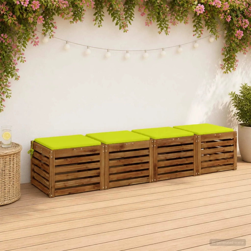 Cuscini per Sedia in 4 Pezzi SOEST 4 pz 100% Poliestere 944425