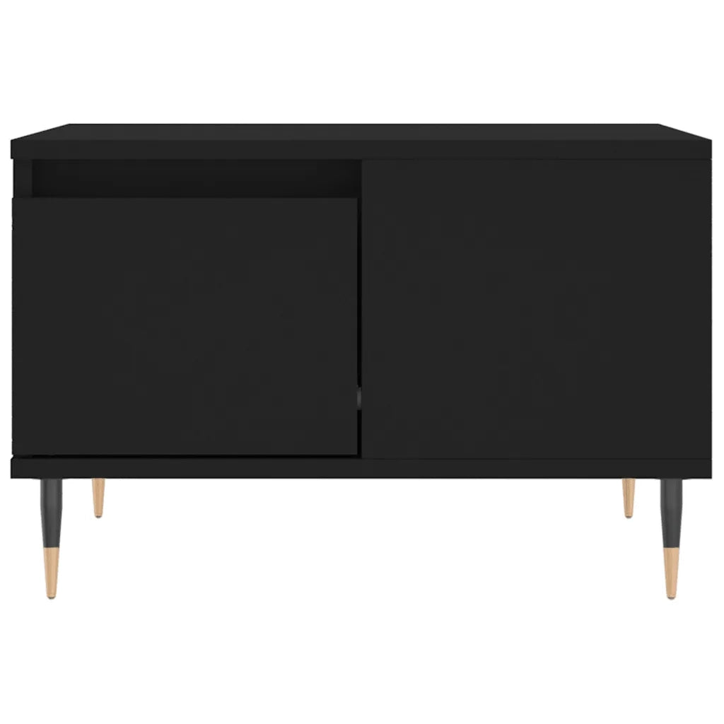 Tavolino da Salotto-Tavolino da soggiorno-Tavolo Nero 55x55x36,5 cm in Legno Multistrato 218223