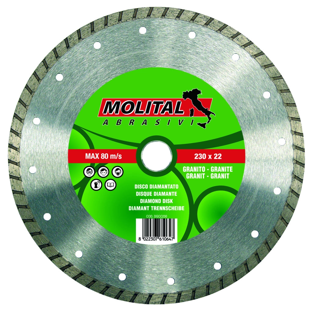 DISCO DIAMANTATO 'GRANITO' MOLITAL Ø 230 mm - MOLITAL