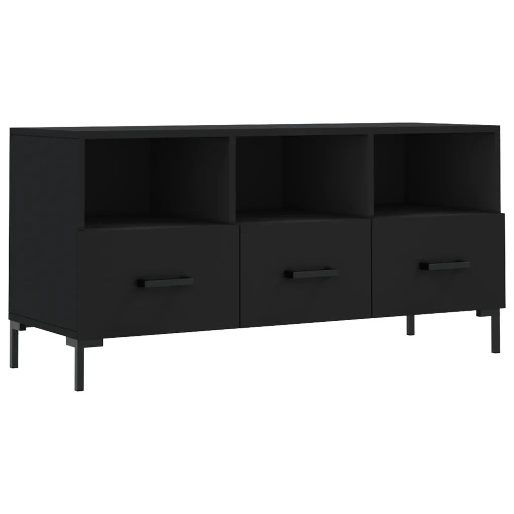 Mobile Porta TV-Mobile per TV-Credenza TV Nero 102x36x50 cm in Legno Multistrato 864332
