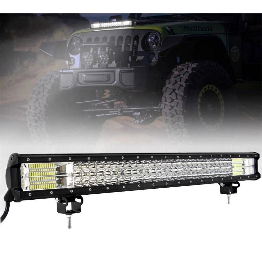 Trade Shop - Faro Barra Supplementare Profondita' Auto Fuoristrada 12v 24v 120led 432 W 6500k -