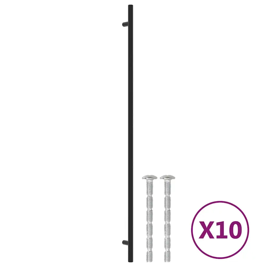 Maniglie per Mobili 10 pz Nere 480 mm in Acciaio Inox 3203630
