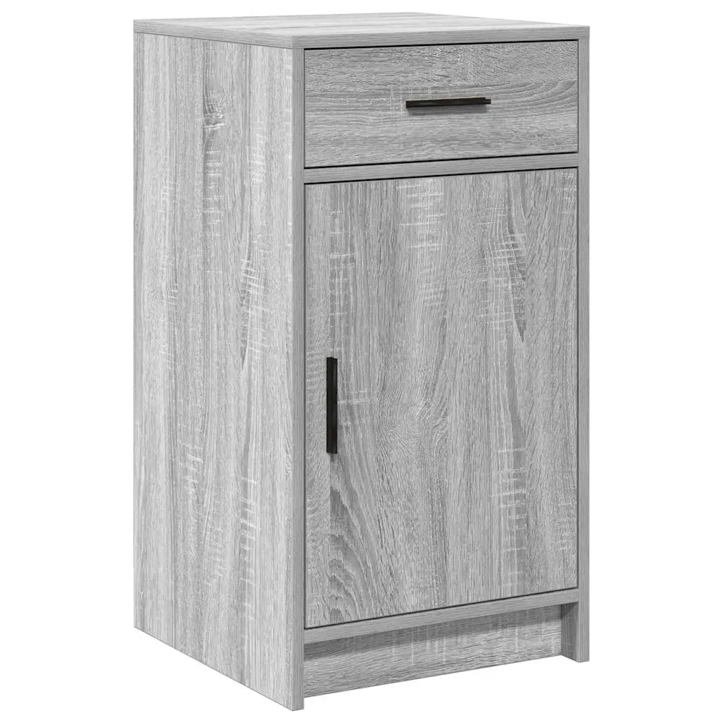 Toeletta | Tavolo da Trucco con cassetto 3 pz Grigio Legno multistrato