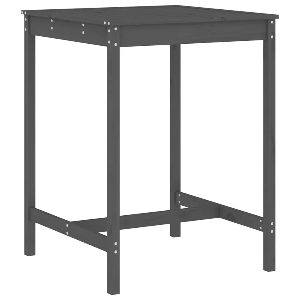 Set Bar da Giardino 3 pz Grigio in Legno Massello di Pino 3157795