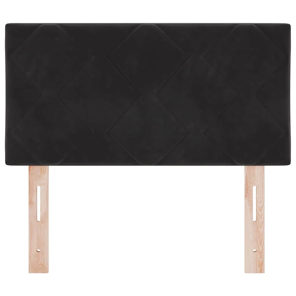 Testiera | Testata LED Nero 80 cm Velluto