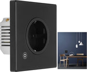 Socket multifunzione con timer progettato per l'Europa, compatibile con Google Assistant e APP per la vita, 16A, 3000W, 95-245V, con connettore ZigBee, nero