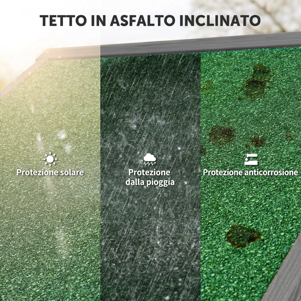 Capanno da Giardino in Legno ¨C zephmum ¨C Grigio 77x54.2x179cm