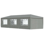 Tenda Party 900 x 300 x 255 cm Grigio Chiaro PE e Acciaio 42033001