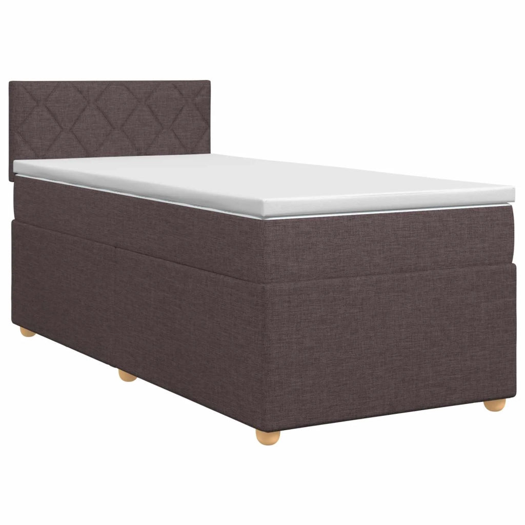 Letto box spring con materasso Marrone Scuro 90 x 190 cm 3450856