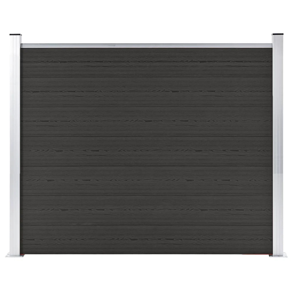 Pannello di recinzione | Recinzione da Giardino in WPC 180x146 cm Nero