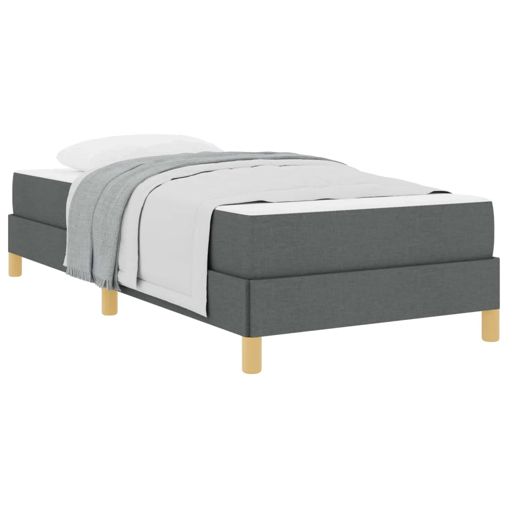 Letto a molle con materasso-Struttura Letto con Materasso Grigio scuro 100 x 200 cm Tessuto 759218