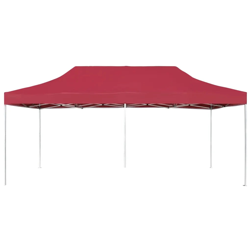 Gazebo | Pergolato Professionale Pieghevole in Alluminio 6x3 m Rosso Vino