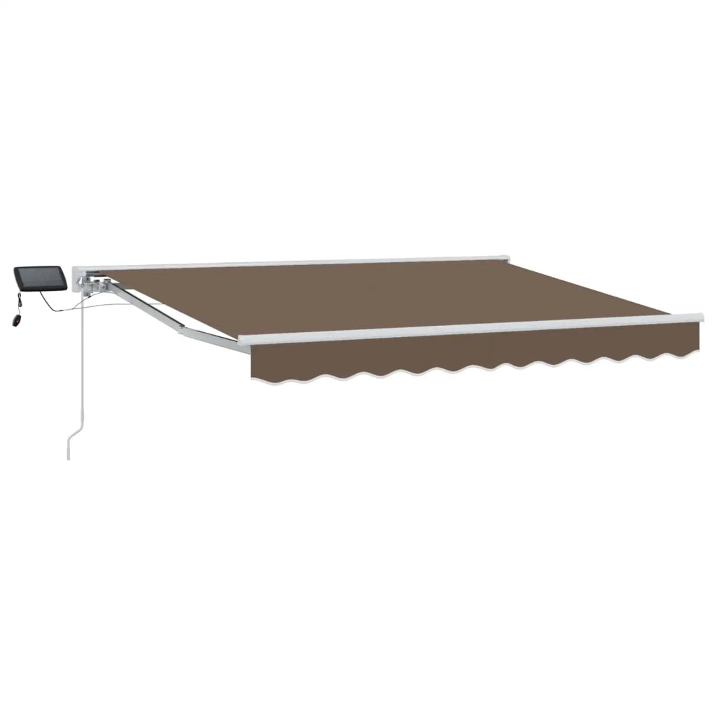Cornice per Tenda Manuale con LED Tortora 5 x 3 m 3426395