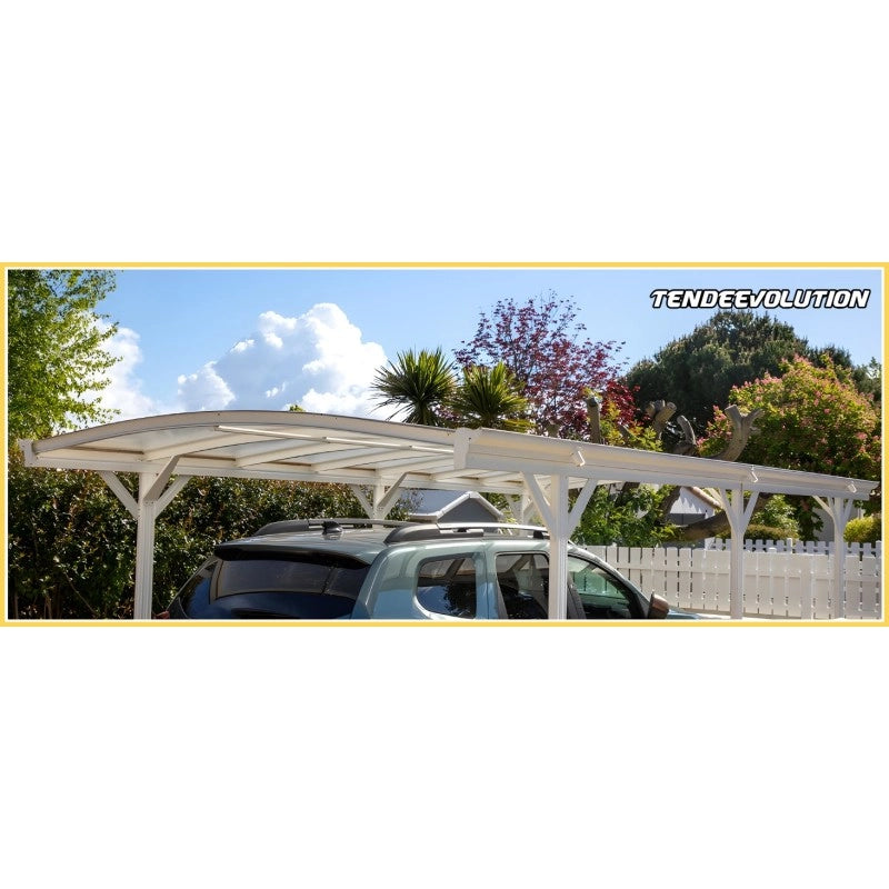 Telo PVC IGNIFUGO Impermeabile Bianco | Telone Occhiellato Ogni 25CM 650g/mq | Copertura Esterna | 6x6m | Resistente Multiuso
